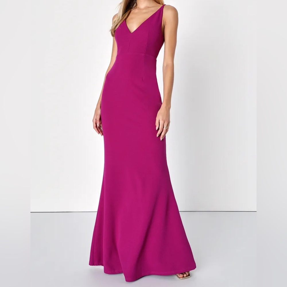 Lulus melora magenta gown